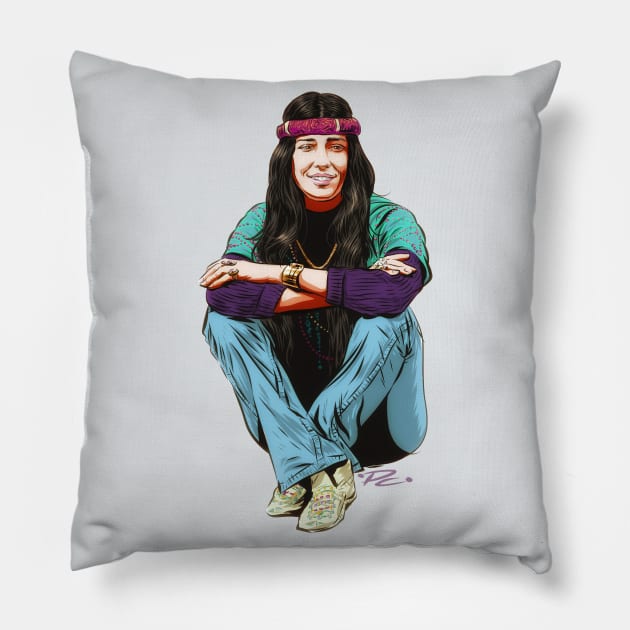 Rita Coolidge - An illustration by Paul Cemmick Pillow by PLAYDIGITAL2020