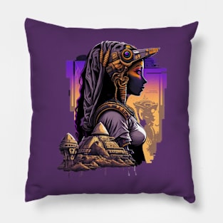 Galaxy Futuristic -Egyptian Goddess Pillow