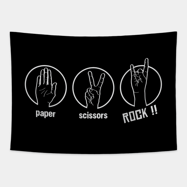 Paper Scissors Rock Tapestry by DarkChoocoolat