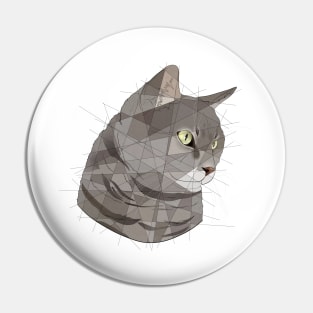 Grey Cat Pin