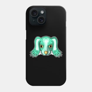 cyan puppy face Phone Case