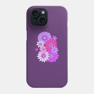 Retro Daisy Floral - Purple Dreams Phone Case