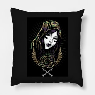 woman in army Pillow