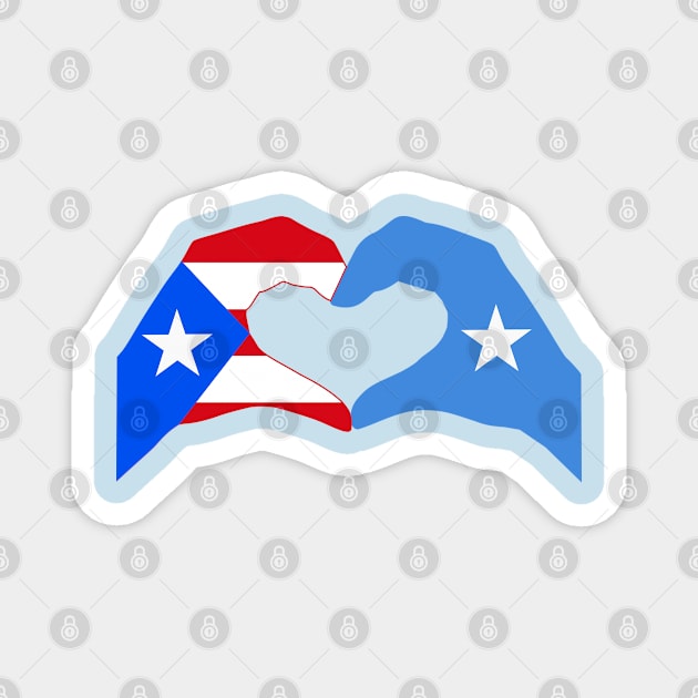 We Heart Puerto Rico & Somalia Patriot Flag Series Magnet by Village Values