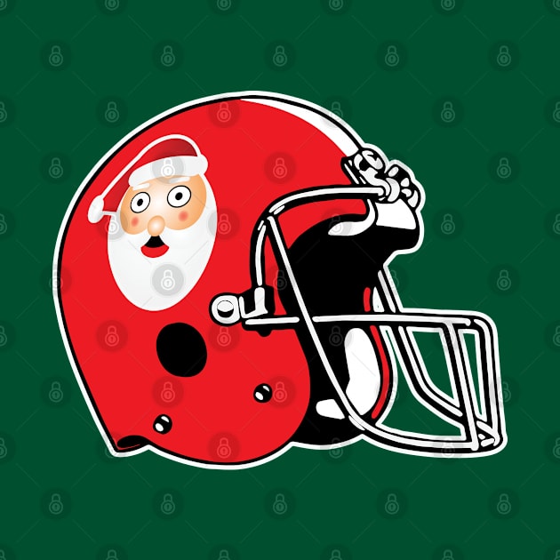 Surprised Santa Football helmet by HelmetAddict