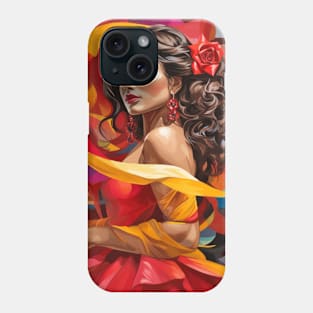 Beauty Woman Retro Abstract Colorful Painting Phone Case