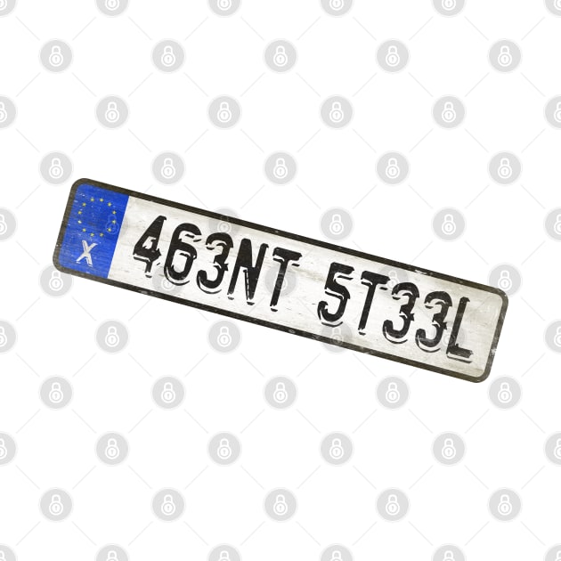 Agent Steel - License Plate by Girladies Artshop