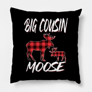 Red Plaid Big Cousin Moose Matching Family Pajama Christmas Gift Pillow