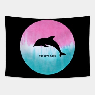 Dolphin Tie Dye Life Tapestry