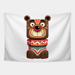 Bear totem illustration Tapestry