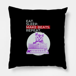 Eat Sleep Make Beats Repeat Pillow