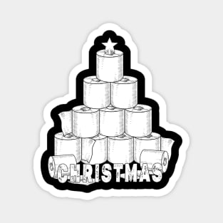 White Toilet Paper Christmas Tree, Funny Xmas Gift, Holiday Party Magnet