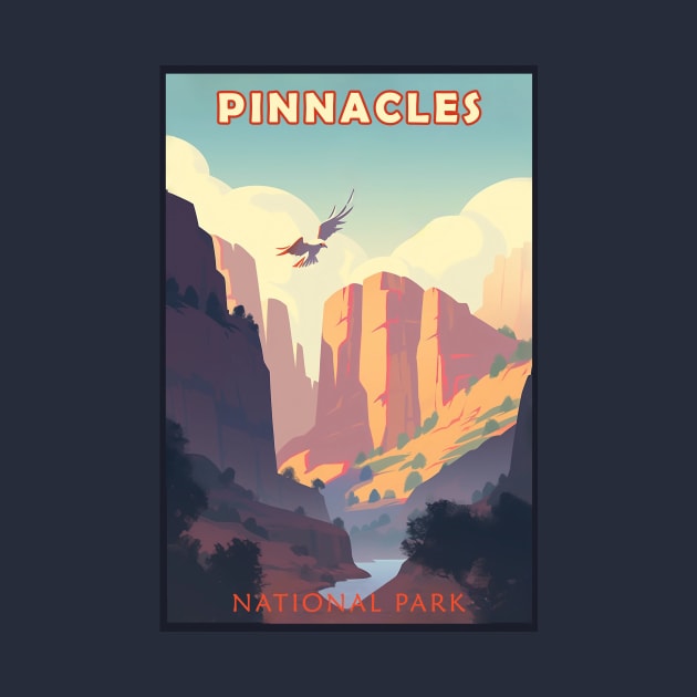 Pinnacles National Park Travel Poster by GreenMary Design