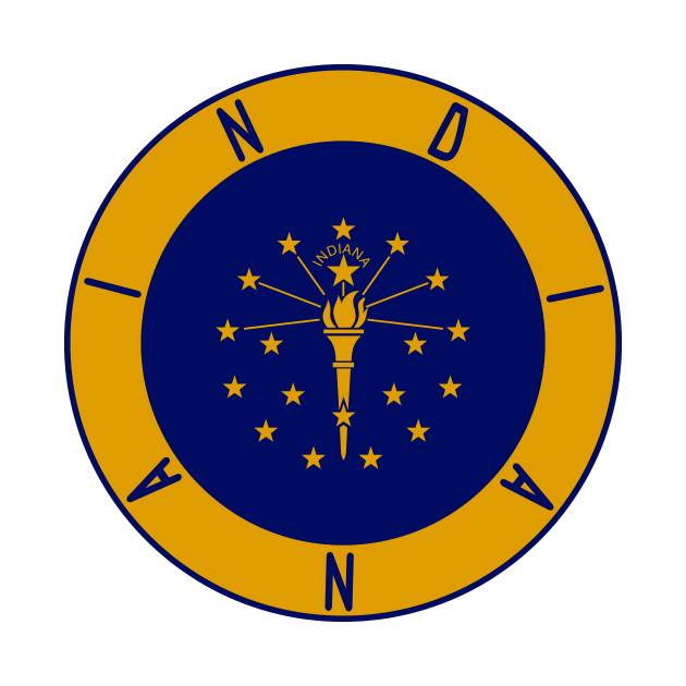 Indiana Flag Decal by zsonn