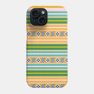 Native American Traditional Ethnic Tribal Indian Blanket Motif Pattern Pink Green Phone Case