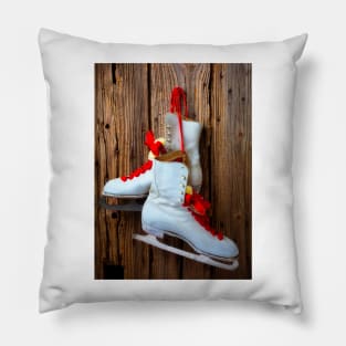 White Ice Skates Still Life Pillow