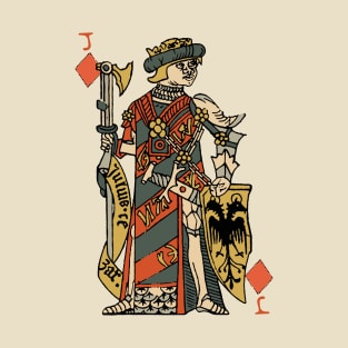 Vintage Character of Playing Card Jack of Diamonds T-Shirt