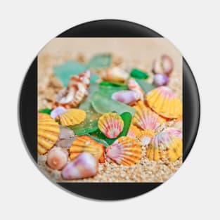 Sunrise Shells & Sea Glass Pin