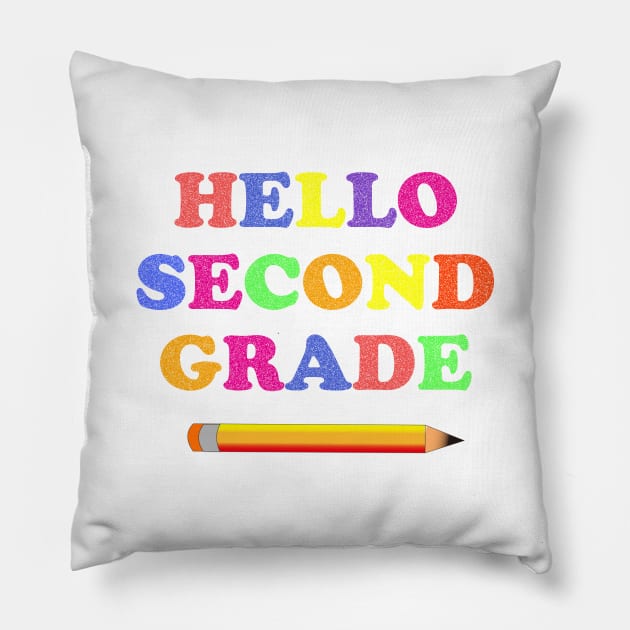 Hello Second grade Pillow by FatTize