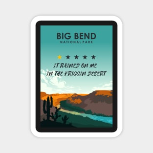 Big Bend One Star Review Subpar National Park Poster Magnet