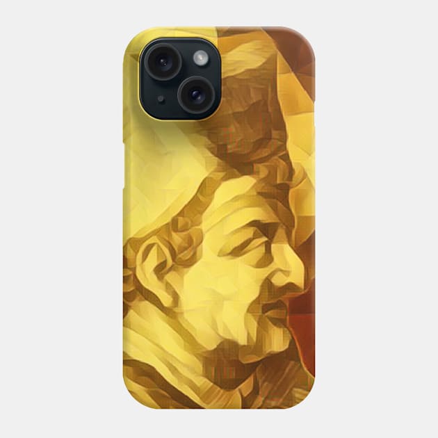 Lorenzo Valla Golden Portrait | Lorenzo Valla Artwork 9 Phone Case by JustLit