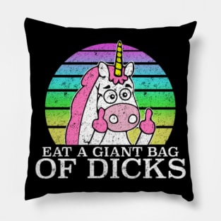 Funny Throw Pillows, Eat a Bag of Dicks Funny Throw Pillow