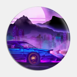 JDM Mazda RX7  Synthwave Pin