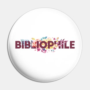 Floral BIBLIOPHILE Pin