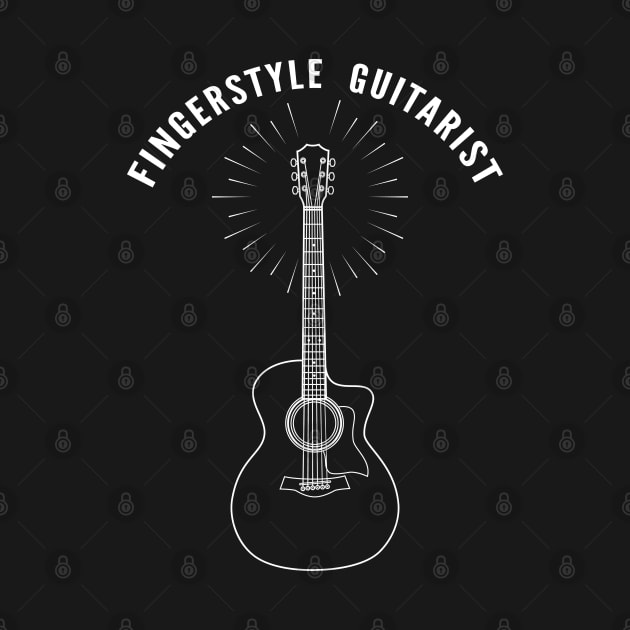 Fingerstyle Guitarist Acoustic Guitar Outline by nightsworthy