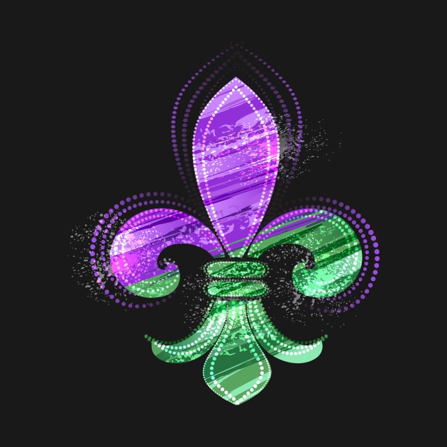 Painted Fleur De Lis ( Mardi gras fleur de lys ) by Blackmoon9