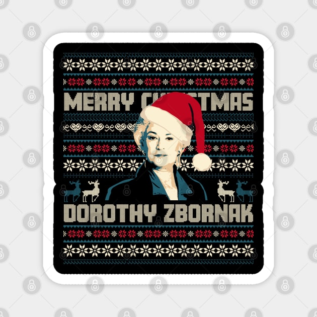 Dorothy Zbornak Merry Christmas Magnet by mia_me