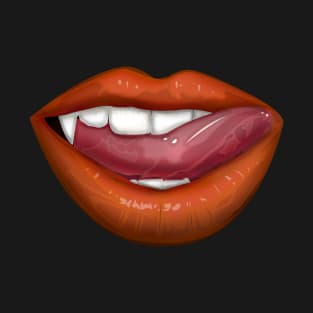 Vampire Lips - Orange T-Shirt