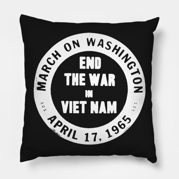 March Against the Vietnam War Pillow by truthtopower