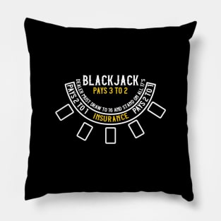 Blackjack Felt I Card Gambling I Casino Lover design Pillow