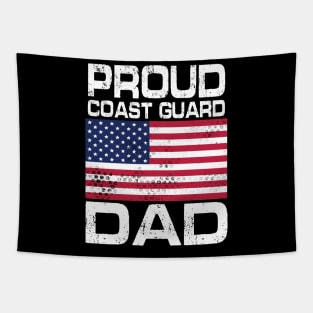 American Proud Coast Guard Dad Daddy Father Veteran Soldier Tapestry