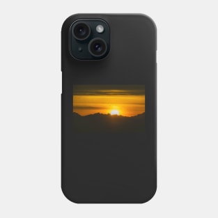 Sunset behind mountains Phone Case