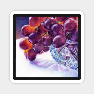 Grapes in Crystal Bowl Magnet