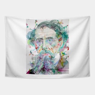 CHARLES DICKENS watercolor portrait .4 Tapestry