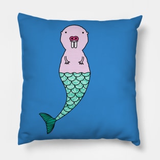 Naked Mole Rat Mermaid Pillow