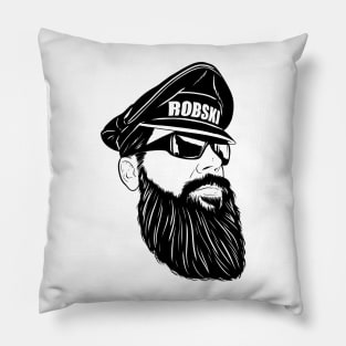 Leather Daddy Dom - black lines Pillow