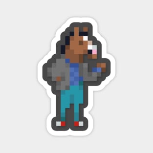 BoJack Horseman low-res pixelart Magnet