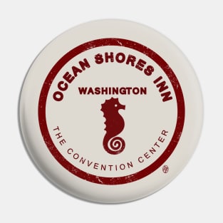 Vintage Retro Ocean Shores Inn Washington Pin