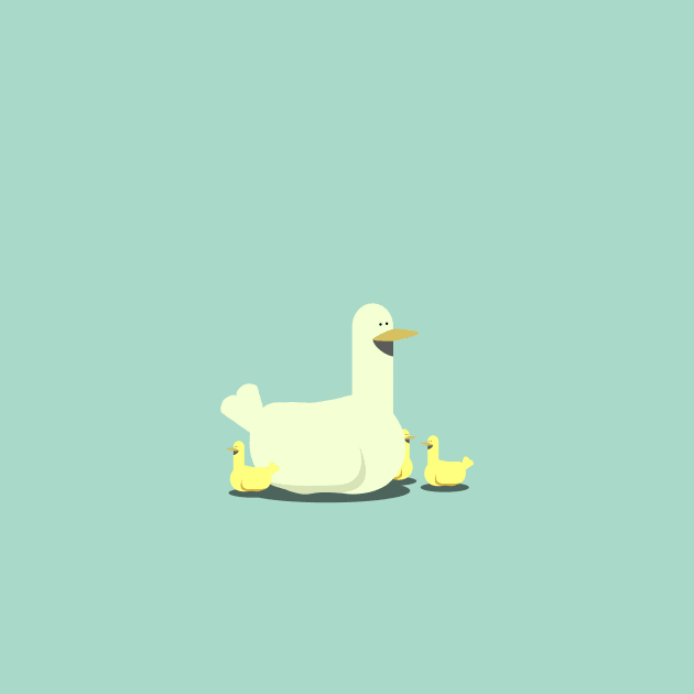 Mom Duck by giantplayful