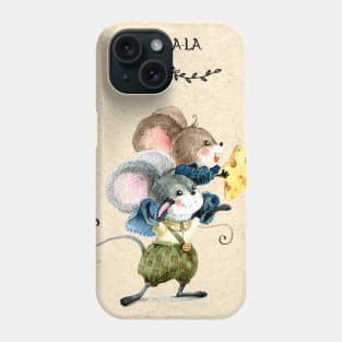 Cute Mouse Playing Vintage Illustration Art Phone Case