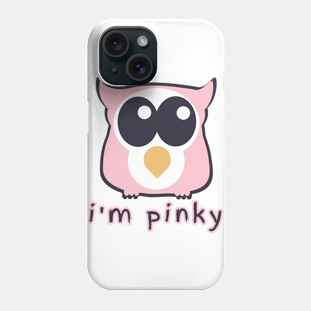 Cute pinky owl Phone Case by RF design