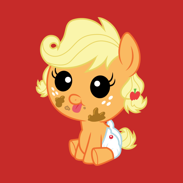 Messy Baby Applejack by CloudyGlow