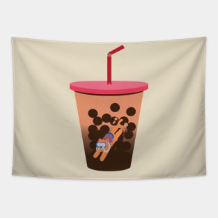 Diving for Milk Tea Pearls (Original Flavor) Tapestry