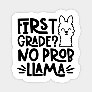 First Grade, No Problem Llama Funny Kids Back to School Magnet