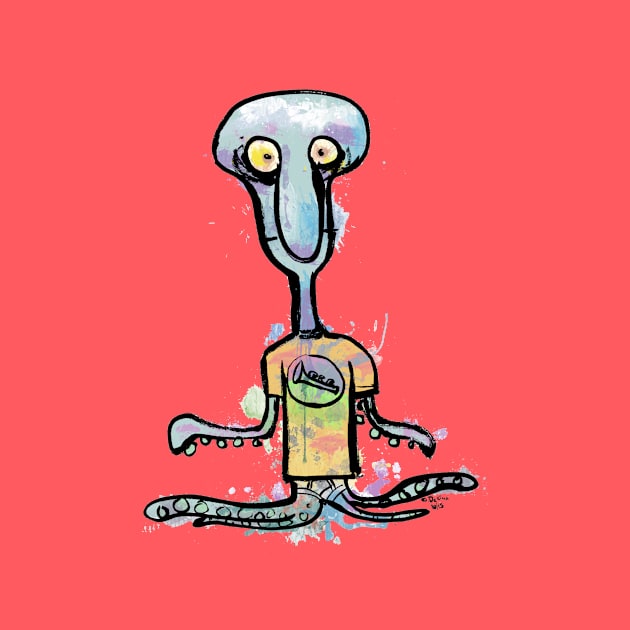 Bad-Night Squidward by GeneD