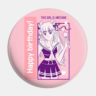 Happy birthday to cartoon loving girl Pin